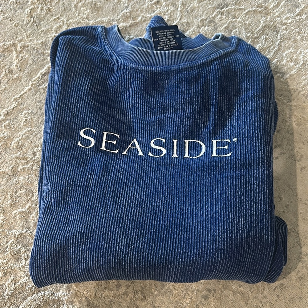 Ribbed denim color Seaside sweatshirt